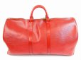 Photo2: LOUIS VUITTON Epi Leather Red Duffle&Gym Bag Boston Bag Keepall 55 #5771 (2)