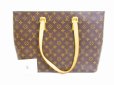 Photo1: LOUIS VUITTON Monogram Leather Brown Tote&Shoppers Bag Luco #5773 (1)