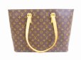 Photo2: LOUIS VUITTON Monogram Leather Brown Tote&Shoppers Bag Luco #5773 (2)