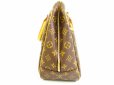 Photo4: LOUIS VUITTON Monogram Leather Brown Hand Bag Boring Vanity Deauville #5776