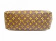 Photo5: LOUIS VUITTON Monogram Leather Brown Hand Bag Boring Vanity Deauville #5776