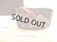 LOUIS VUITTON Damier Leather Mini Accessories Chain Pouch Purse #5779