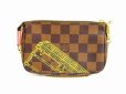 Photo2: LOUIS VUITTON Damier Leather Mini Accessories Chain Pouch Purse #5779 (2)