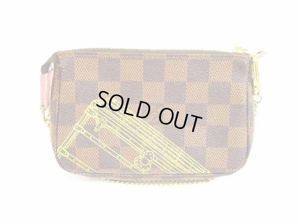 Photo2: LOUIS VUITTON Damier Leather Mini Accessories Chain Pouch Purse #5779