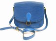 Photo1: LOUIS VUITTON Epi Leather Blue Cross-body Bag Saint Cloud GM #5780 (1)