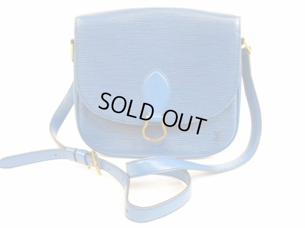 Photo1: LOUIS VUITTON Epi Leather Blue Cross-body Bag Saint Cloud GM #5780