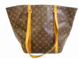 Photo1: LOUIS VUITTON Monogram Leather Brown Tote&Shoppers Bag Sac Shopping #5807 (1)