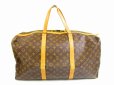 Photo1: LOUIS VUITTON Monogram Leather Brown Duffle&Gym Bag Sac Souple 55 #5895 (1)