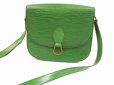 Photo1: LOUIS VUITTON Epi Leather Green Cross-body Bag Saint Cloud GM #5899 (1)