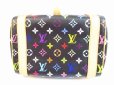 Photo5: LOUIS VUITTON Multi-color Leather Black Hand Bag Purse Priscilla #5901