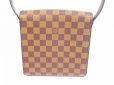 Photo2: LOUIS VUITTON Damier Leather Brown Evening Bag Purse Tribeca Mini #5903 (2)