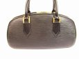 Photo2: LOUIS VUITTON Epi Leater Black Hand Bag Purse Jasmine #5909 (2)