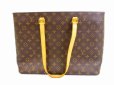 Photo2: LOUIS VUITTON Monogram Leather Brown Tote&Shoppers Bag Luco #5911 (2)