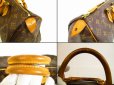 Photo7: LOUIS VUITTON Monogram Leather Brown Hand Bag Purse Speedy35 #5917