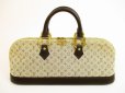 Photo1: LOUIS VUITTON Monogram Mini Canvas Khaki Hand Bag Purse Alma Long #5919 (1)