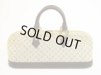 LOUIS VUITTON Monogram Mini Canvas Khaki Hand Bag Purse Alma Long #5919