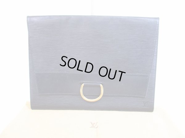 Photo1: LOUIS VUITTON Epi Leather Blacks Clutch Bag Document Cases Iena #5923