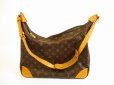 Photo1: LOUIS VUITTON Monogram Leather Brown Shoulder Bag Purse Boulogne 35 #5926 (1)