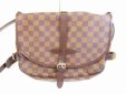 Photo2: LOUIS VUITTON Damier Leather Brown Cross-body Bag Saumur MM 30 SPO #5931 (2)