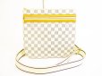 Photo1: LOUIS VUITTON Azur Leather White Cross-body Bag Pohette Bosphore #5938 (1)