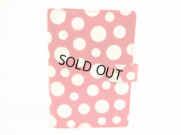 Photo1: LOUIS VUITTON Vernis Red Kusama Dot Infinity Document Holders Agenda PM #5941