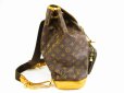 Photo3: LOUIS VUITTON Monogram Leather Brown Backpack Bag Montsouris GM #5944