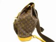 Photo4: LOUIS VUITTON Monogram Leather Brown Backpack Bag Montsouris GM #5944