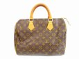 Photo1: LOUIS VUITTON Monogram Leather Brown Hand Bag Purse Speedy30 #5950 (1)