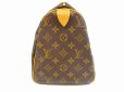 Photo3: LOUIS VUITTON Monogram Leather Brown Hand Bag Purse Speedy30 #5950