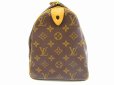 Photo4: LOUIS VUITTON Monogram Leather Brown Hand Bag Purse Speedy30 #5950