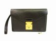 Photo1: LOUIS VUITTON Epi Leather Black Clutch Bag Purse Sellier Dragonne #5951 (1)