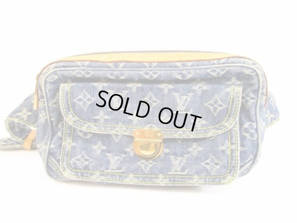 Photo1: LOUIS VUITTON Monogram Denim Blue Fanny&Waist Packs Bum Bag #5953