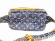 Photo2: LOUIS VUITTON Monogram Denim Blue Fanny&Waist Packs Bum Bag #5953 (2)