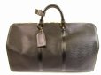 Photo1: LOUIS VUITTON Epi Leather Black Duffle&Gym Bag Hand Bag Keepall 50 #5956 (1)