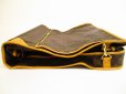 Photo3: LOUIS VUITTON Monogram Leather Brown Garment Bag Suit Carrier w/Strap #5959