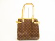 Photo1: LOUIS VUITTON Monogram Leather Brown Tote Bag Batignolles Vertical #5965 (1)