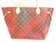 Photo2: LOUIS VUITTON Limited Kusama Leather Red Tote Bag Purse Neverfull MM #5968 (2)