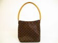 Photo2: LOUIS VUITTON Monogram Leather Brown Shoulder Bag Purse Looping GM #5972 (2)