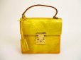 Photo1: LOUIS VUITTON Vernis Patent Leather Yellow Hand Bag Spring Street #5977 (1)