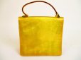 Photo2: LOUIS VUITTON Vernis Patent Leather Yellow Hand Bag Spring Street #5977 (2)
