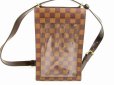 Photo2: LOUIS VUITTON Damier Leather Brown Cross-body Bag Purse Portobello #5978 (2)