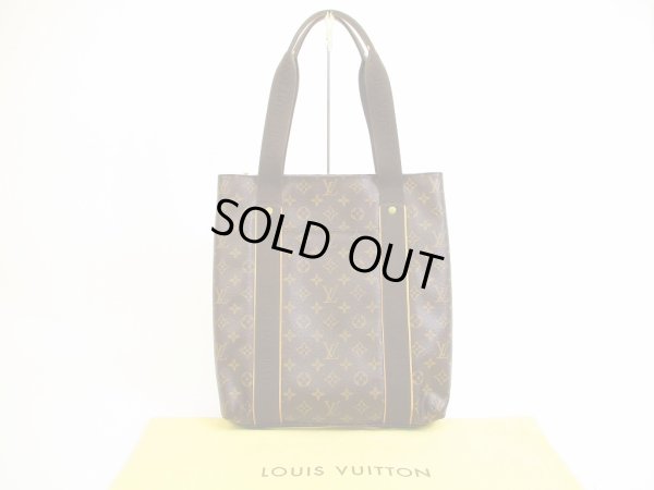 Photo1: LOUIS VUITTON Monogram Leather Brown Tote Bag Purse Cabas Beaubourg #5990