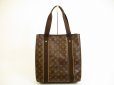 Photo2: LOUIS VUITTON Monogram Leather Brown Tote Bag Purse Cabas Beaubourg #5990 (2)