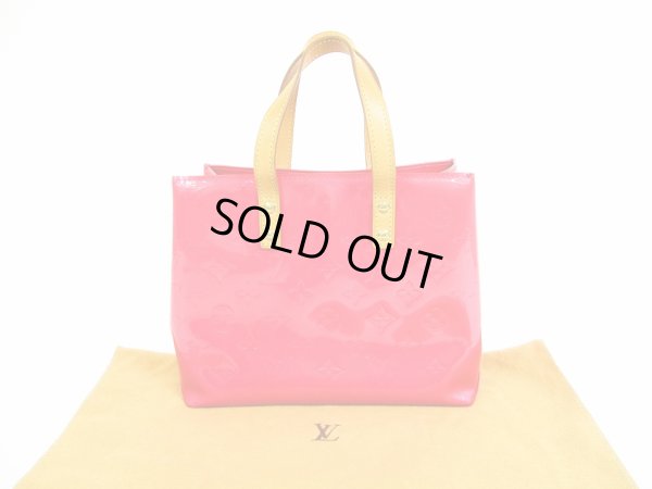 Photo1: LOUIS VUITTON Vernis Pink Patent Leather Hand Bag Purse Reade PM #5991