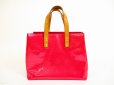 Photo2: LOUIS VUITTON Vernis Pink Patent Leather Hand Bag Purse Reade PM #5991 (2)