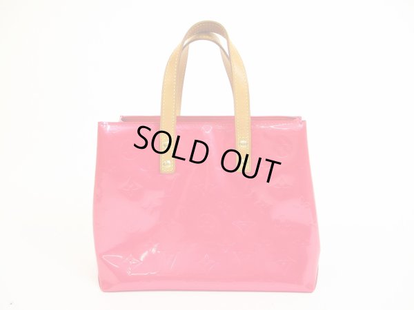 Photo2: LOUIS VUITTON Vernis Pink Patent Leather Hand Bag Purse Reade PM #5991