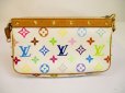 Photo2: LOUIS VUITTON Multi-color Leather White Accessories Pouch Pochette #5999 (2)