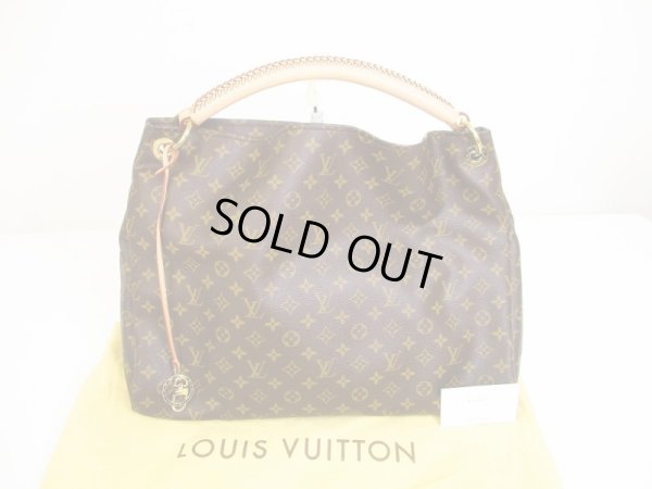 Photo1: LOUIS VUITTON Monogram Leather Brown Shoulder Bag Hobo Artsy GM #6001