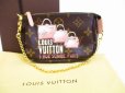 Photo1: LOUIS VUITTON Monogram Leather Brown Mini Accessories Chain Pouch #6002 (1)