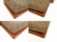 Photo6: LOUIS VUITTON Monogram Leather Brown Clutch Bag Cross-body Bag w/Strap #6015